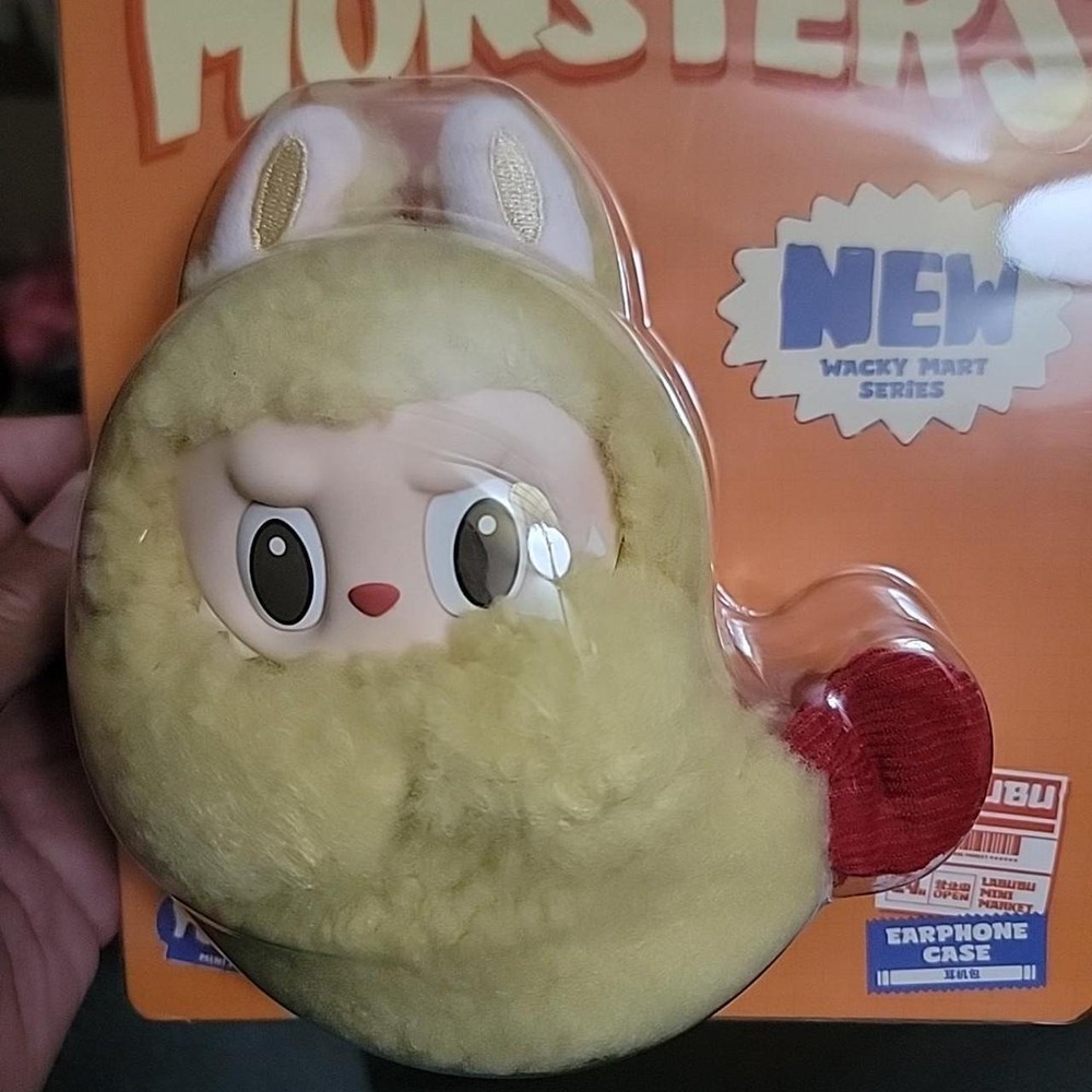 Labubu shrimp ear phone fluffy monsters pop mart item